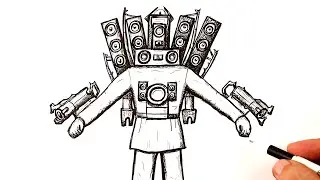 How to draw a Upgraded Titan Speakerman from Skibidi Toilet