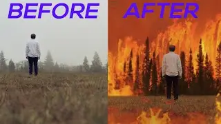 On FIRE - Photoshop BEFORE And AFTER Edit