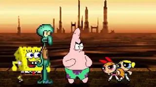 MI MUGEN Request 102 - Squidward, Spongebob & Patrick VS MvC Blossom, Bubbles & Buttercup