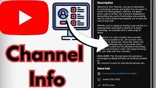 How To See Channel Info Tab On YouTube [About Section]