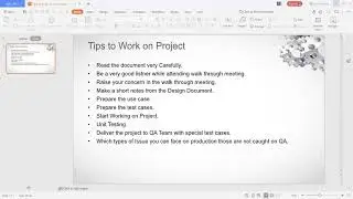Tips to work on project as a developer