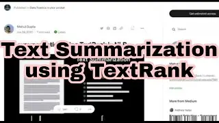 Understanding TextRank for text Summarization using example