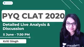 CLAT last year question paper 2020 | Kriti Singh | | Explanation & Analysis | CLAT Entrance 2021