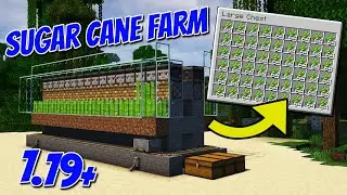 LOSSLESS Sugar Cane Farm in Minecraft Java/Bedrock 1.13+!