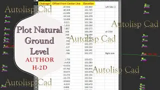 Plot Natural Ground Level - Autolisp