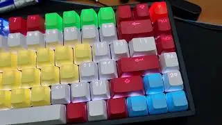 Keychron K2 With Tai-Hao mixed keycaps (PBT, Rubber, and Clear)
