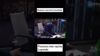 Nuevo record mundial de la persona más rápida leyendo