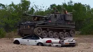 Driving a real tank at Tank America in Melbourne, FL