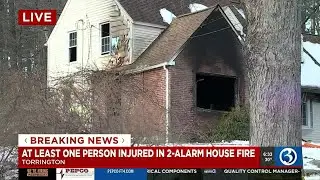 VIDEO: One person hurt in two-alarm house fire in Torrington