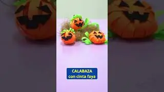 #Tutorial 🎃 Haz tu propia calabaza para #halloween con cinta faya #eka