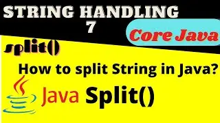 What is split() method in Java String class || Splitting a String Using split() Method in Java