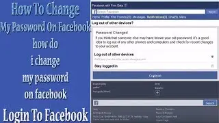 how to change my password on facebook | how do i change my password on facebook | login to facebook