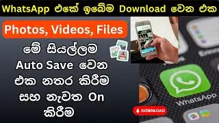 How to Stop Auto Download in Whatsapp Sinhala | Whatsapp Auto Download Off, Photos & Videos