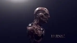Blender EEVEE :Biomechanic statue(no uv, only vertex materials with subsurface scattering)