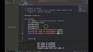 C Programming Language: Pointer to Array