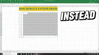 Row Merge & Center Trick! ‎⁨@LearnforFuture⁩ 