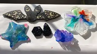 Piping Resin?!? Time to Try Out My New Molds: Bat, Starfish, Crystal, Flower - How Bad Can It Be?