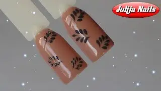 ▲ Очень простой дизайн на гель лаке.  Дизайн ногтей для новичков