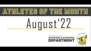 TASD Activities Dept Athletes of the Month Aug 22