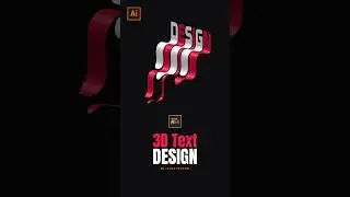 How to design 3D TEXT effect | in Adobe Illustrator. #tipsandtricks #adobeillustrator #tutorial