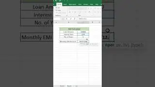 Make EMI Calculator in Excel - Calculate EMI in Excel - PMT Function in Excel 