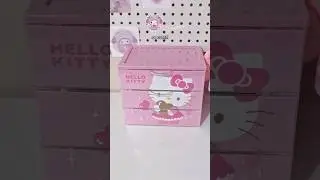 hello kitty drawers! 🎀 #unboxing #hellokitty#asmr#sanrio#kawaii #diy#desk#stationery#aesthetic#kpop