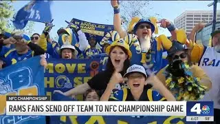 Rams fans send off team to NFC championship game