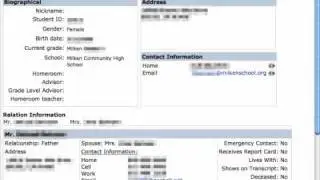 Looking up a student schedule in FAWeb