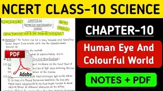 Human Eye And Colourful World Notes in English ।। Ncert Class 10th Physics Notes in English Medium