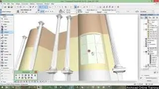 Part 6 - Bow window and balustrade - ArchiCAD 18 tutorial 2015 A to Z ( Full HD)
