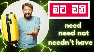 මට ඕනි need ,need not ,needn’t have