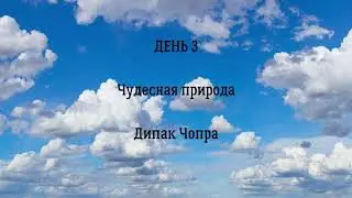 День 3. Чудесная природа. Дипак Чопра