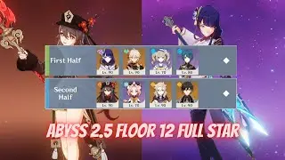 [Genshin Impact] Spiral Abyss 2.5 Floor 12 Full Star - Raiden C0  | Hu Tao C1