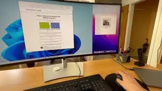 Dell U4021QW - Move mouse and drag & drop files between Mac/Windows on split-screen