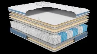 №199 3DSmax mattress section modeling and rendering tutorial