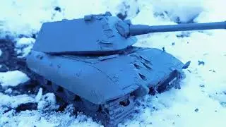 Танк Е-100 имитация испытания вне игры танк из пластилина
