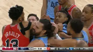 Ja Morant wanted to fight Tony Bradley but Steven Adams carried Bradley away from Ja