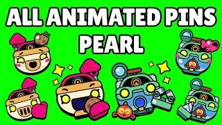 Pearl Pins (Animated) | Brawl Stars | Green Screen