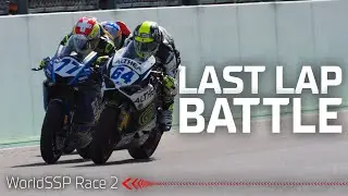 A thrilling LAST LAP BATTLE for the win in 