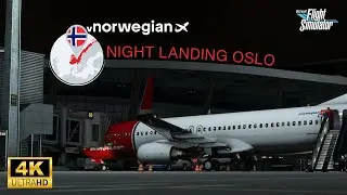 MSFS | Landing in Oslo | Aurora Borealis | PMDG 737