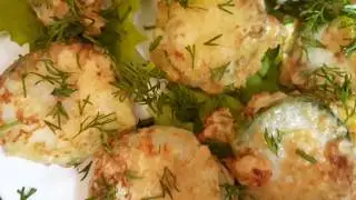 Как пожарить замороженные кабачки слайсами.