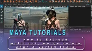 How to Extrude, multi cut, merge delete edge & vertex tools | Maya Tutorials | VRx Academy