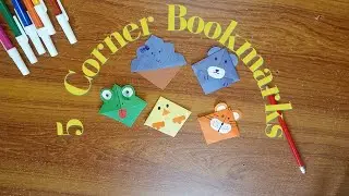 Crafting Cute Animal Bookmarks | Easy origami bookmark corner |