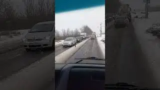 Трасса Николаев - Одесса. Снег