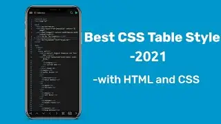 Best CSS table design|2021|How to make a attractive table |Advanced CSS