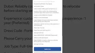 Salary- 5000 AED/ Customer Sales Executive / 