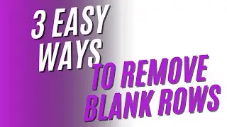 3 Easy Ways to Remove Blank Rows At Once in MS Excel | Power Query | Go to Special | Filters |