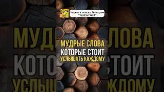 Мудрые слова которые стоит услышать каждому #мудрость #цитаты