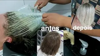 MECHAS NA TOUCA | COMO TONALIZAR? LOIRO PEROLADO MUITO FÁCIL - CABELO LISO NATURAL - SEM MANCHAS