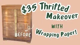 DIY Furniture Makeover: TALLBOY Upgrade with WRAPPING PAPER #diy #furnitureflip  #furnituremakeover
